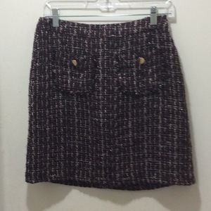 Maroon, black and beige Skirt